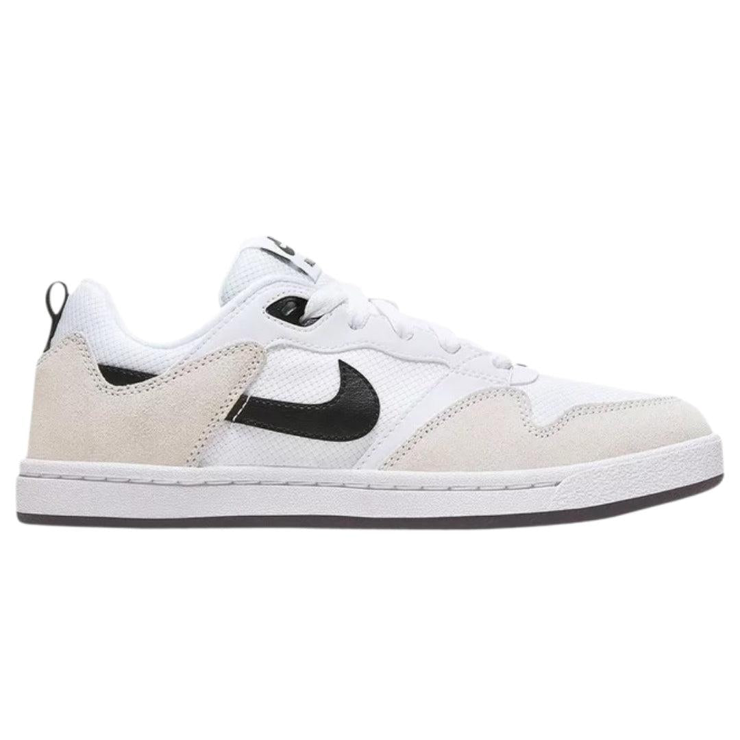 White - Side - Nike Mens SB Alleyoop Swoosh Mesh Lace Up Trainers