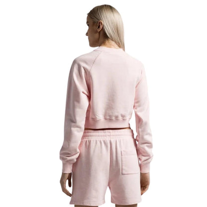 Pink - Lifestyle - Casablanca Womens-Ladies Printed Cropped Long-Sleeved Sweatshirt