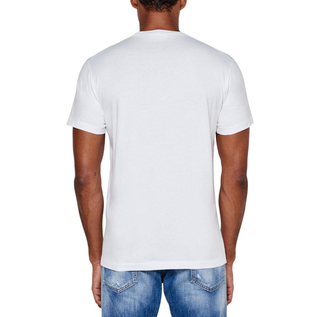 White - Back - DSquared2 Mens Dripping Maple Leaf Cotton T-Shirt
