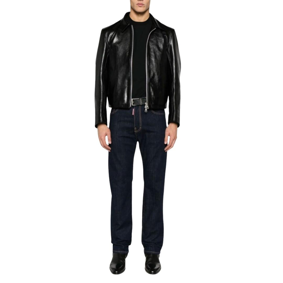 Navy Blue - Pack Shot - DSquared2 Mens Rinse Jeans