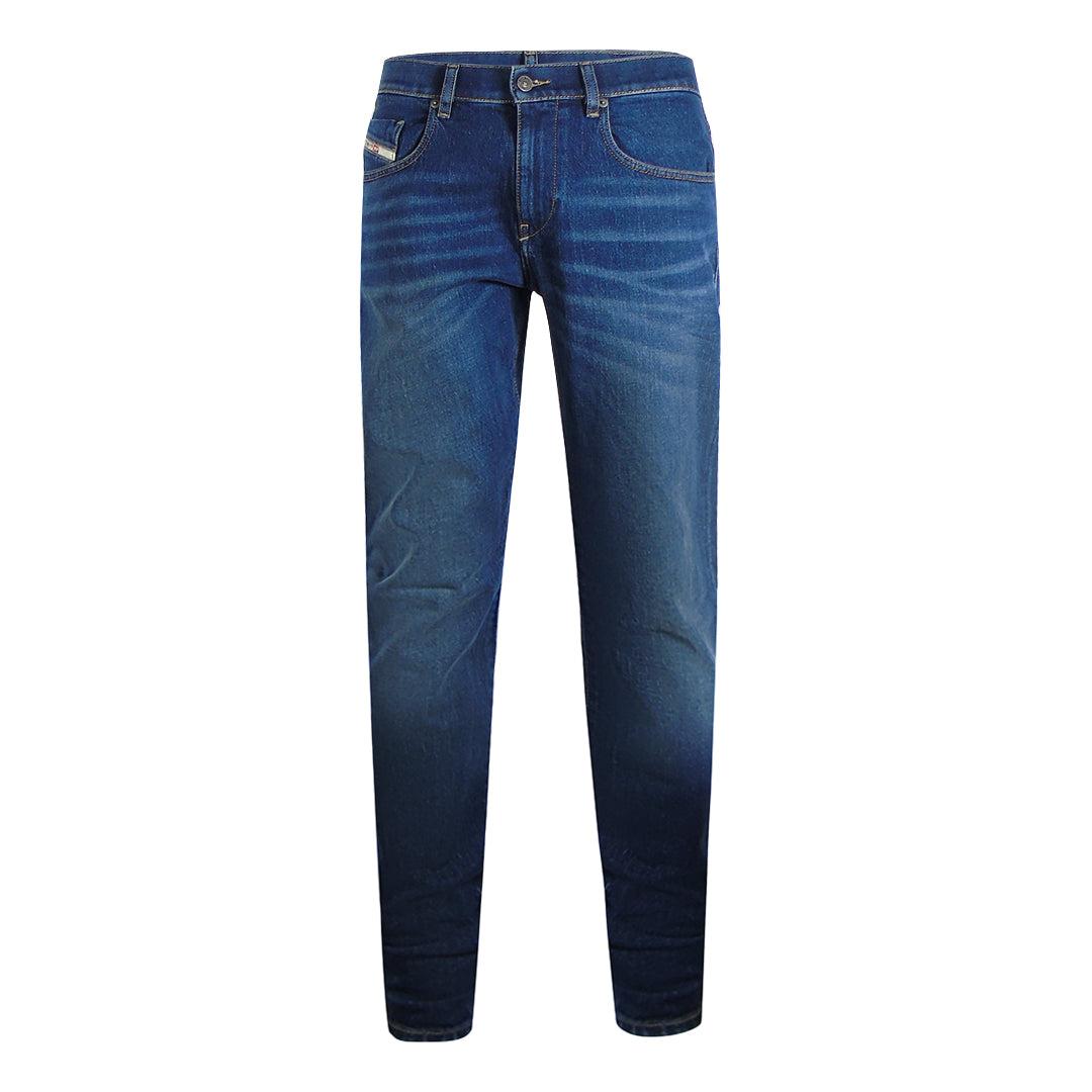 Dark Blue - Front - Diesel Mens 2019 D-Strukt Denim Jeans