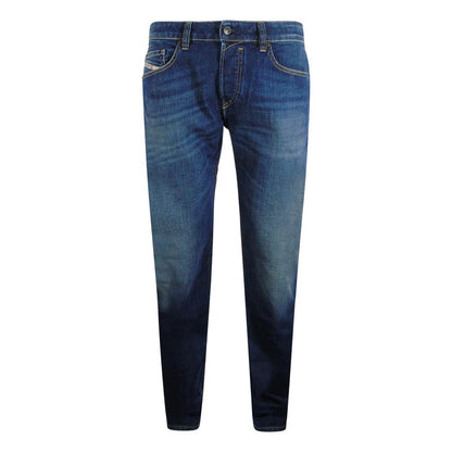 Dark Blue - Front - Diesel Mens Safado-X Slim Jeans