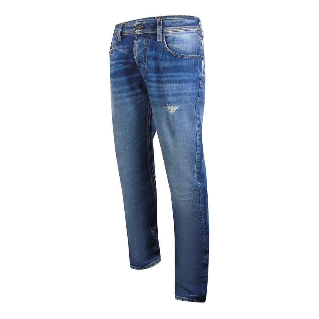 Dark Blue - Side - Diesel Mens Larkee-X Denim Jeans