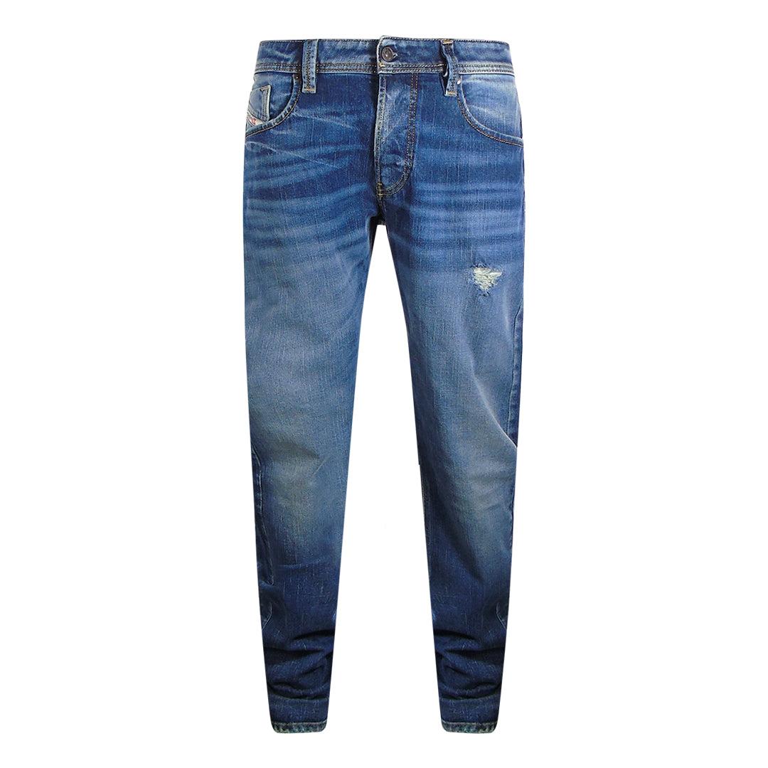 Dark Blue - Front - Diesel Mens Larkee-X Denim Jeans