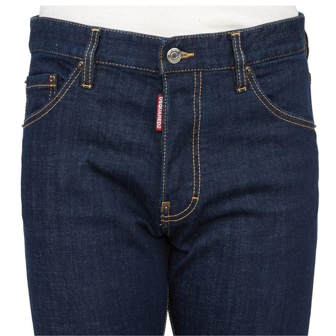 Dark Navy - Side - DSquared2 Mens Cool Guy Jeans
