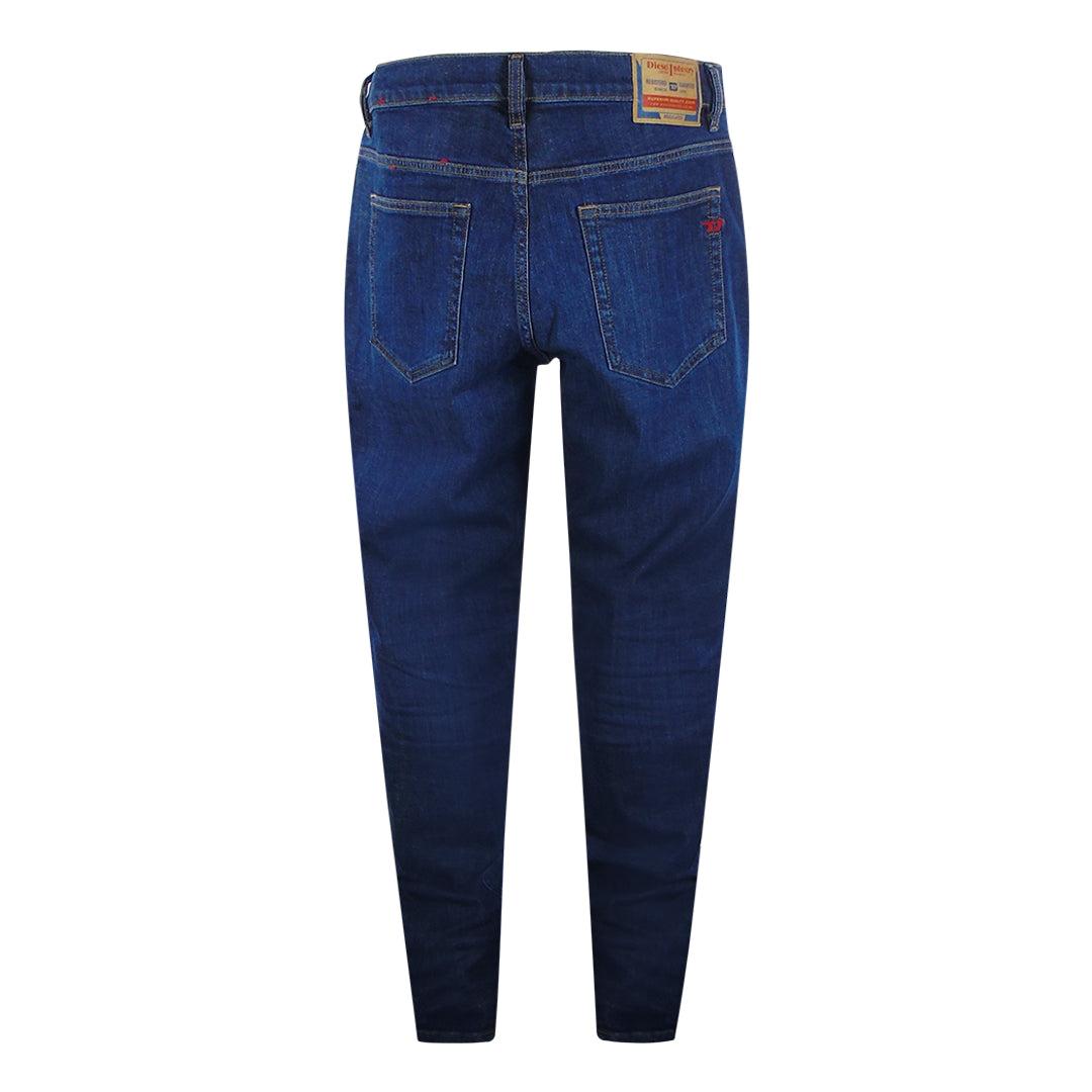 Dark Blue - Back - Diesel Mens 2020 D-Viker Denim Jeans
