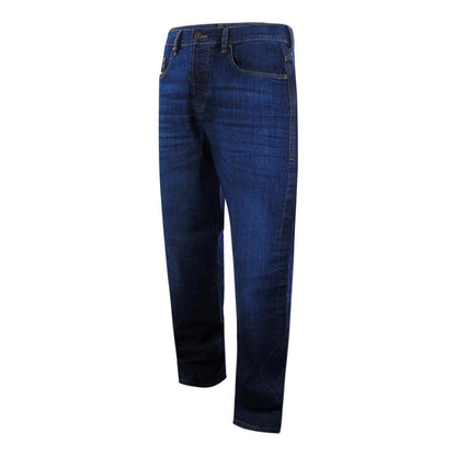 Dark Blue - Side - Diesel Mens 2020 D-Viker Denim Jeans