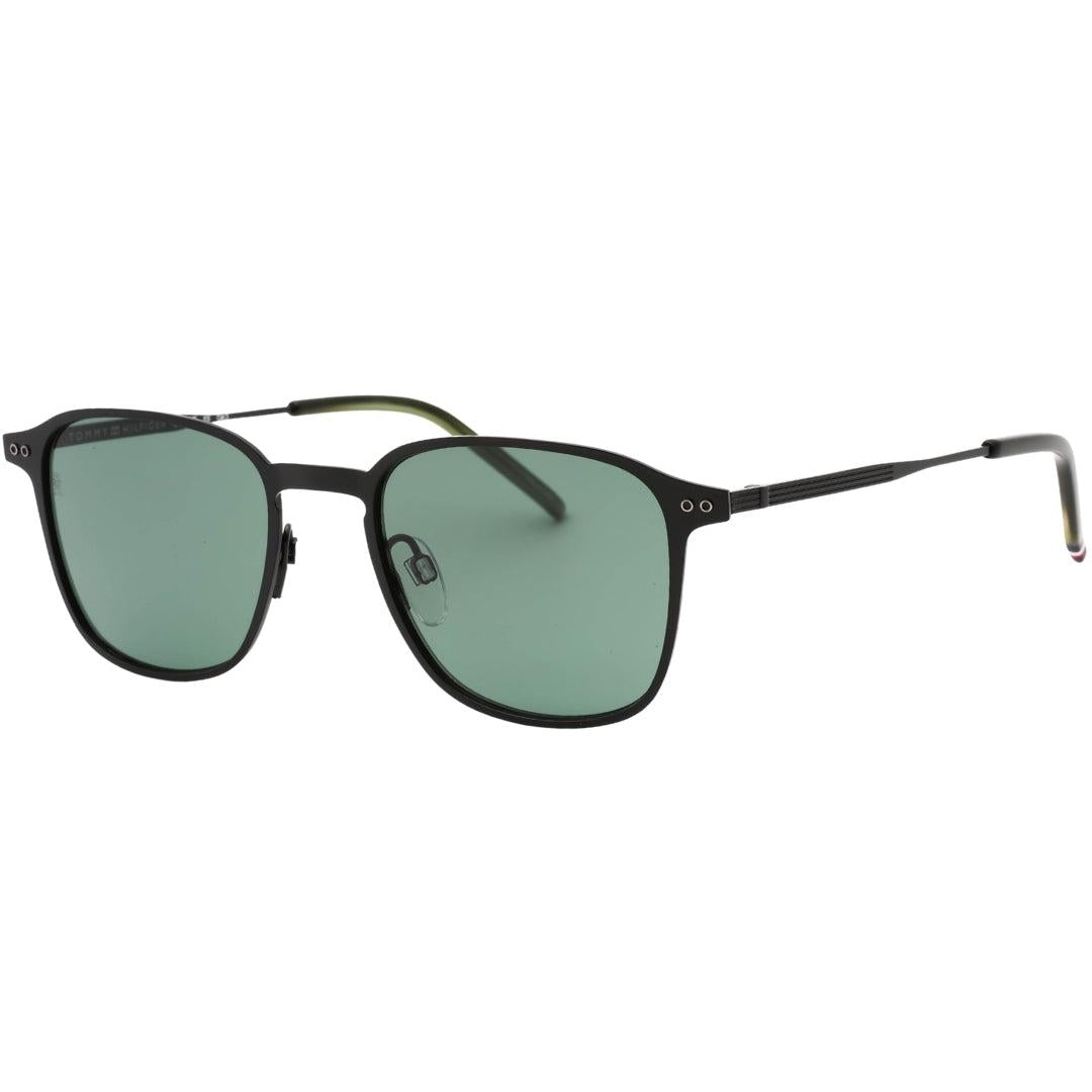 Black-Green - Back - Tommy Hilfiger Mens Matte Sunglasses