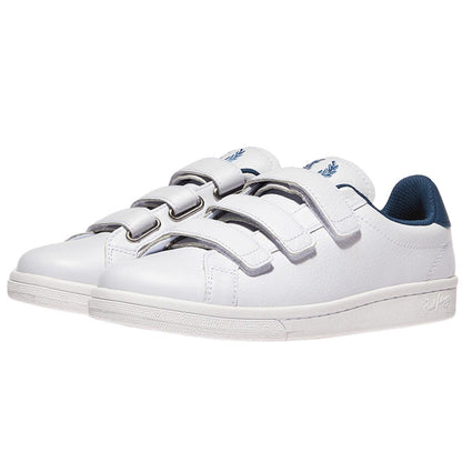 White-Blue - Pack Shot - Fred Perry Mens Leather Trainers