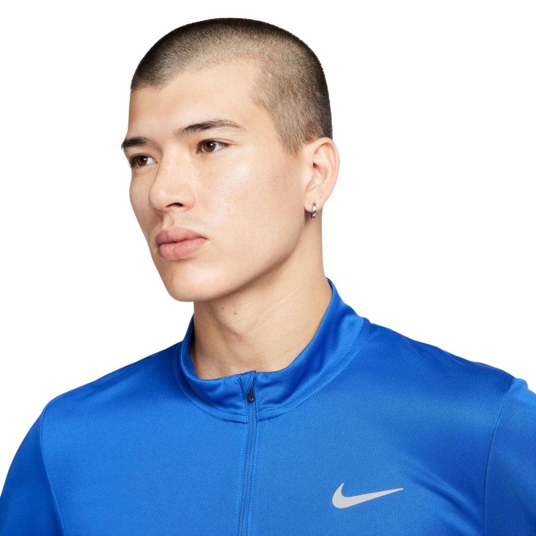 Royal Blue - Side - Nike Mens Quarter Zip Running Top