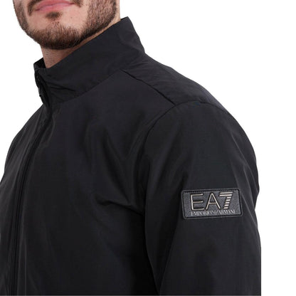 Black - Side - Emporio Armani EA7 Mens Logo Jacket