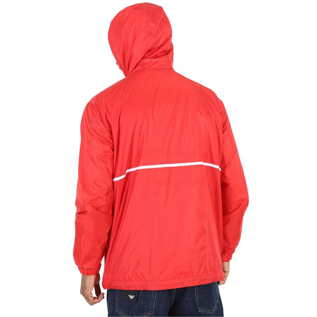 Red-White - Back - Emporio Armani Mens Bold Logo Bomber Jacket