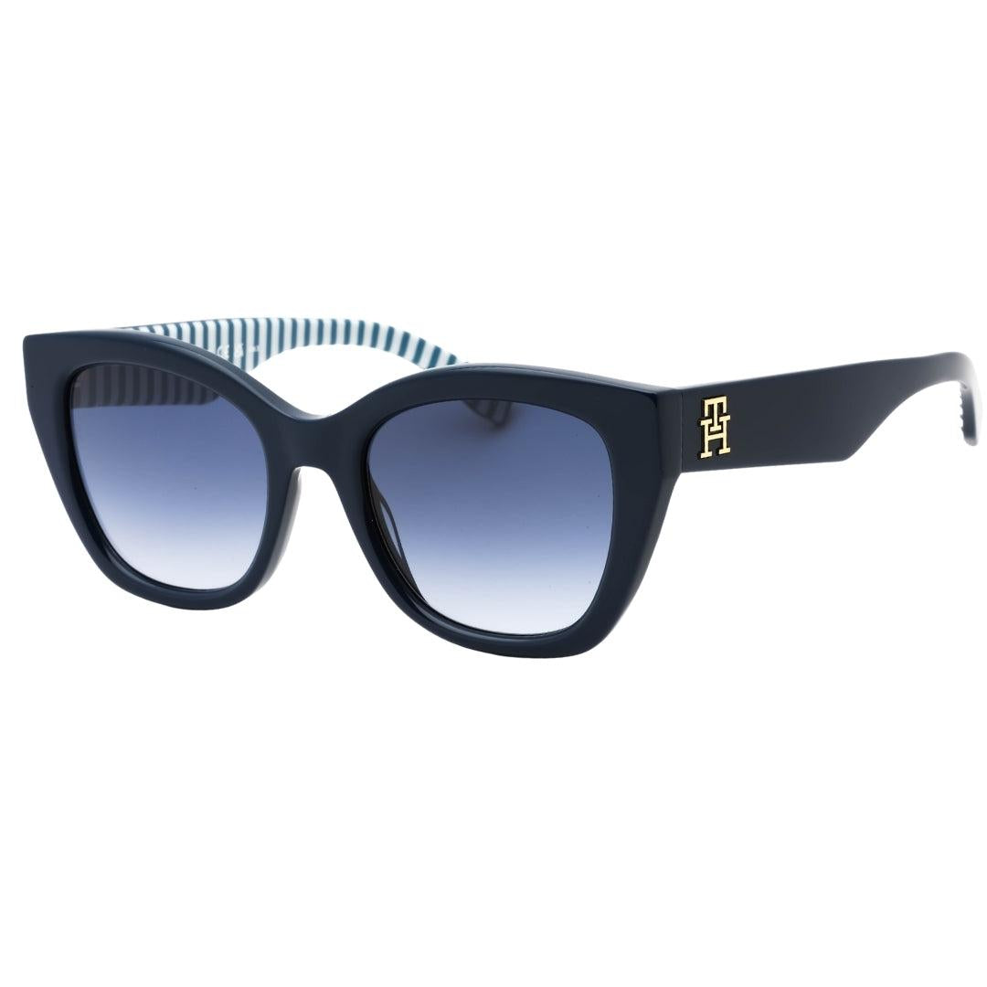 Dark Blue - Back - Tommy Hilfiger Womens-Ladies Stripe Sunglasses