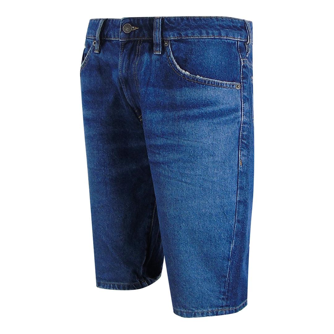Blue Denim - Back - Diesel Mens Slim Shorts