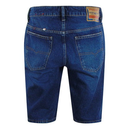 Blue Denim - Side - Diesel Mens Slim Shorts