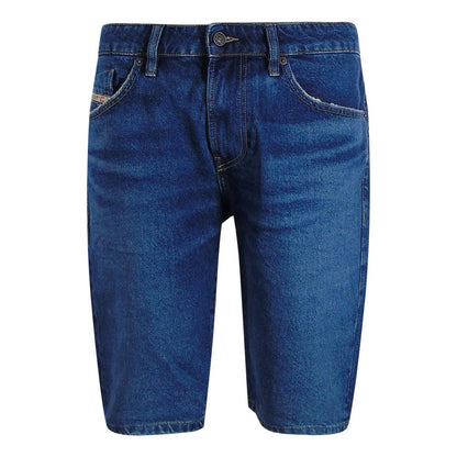 Blue Denim - Front - Diesel Mens Slim Shorts