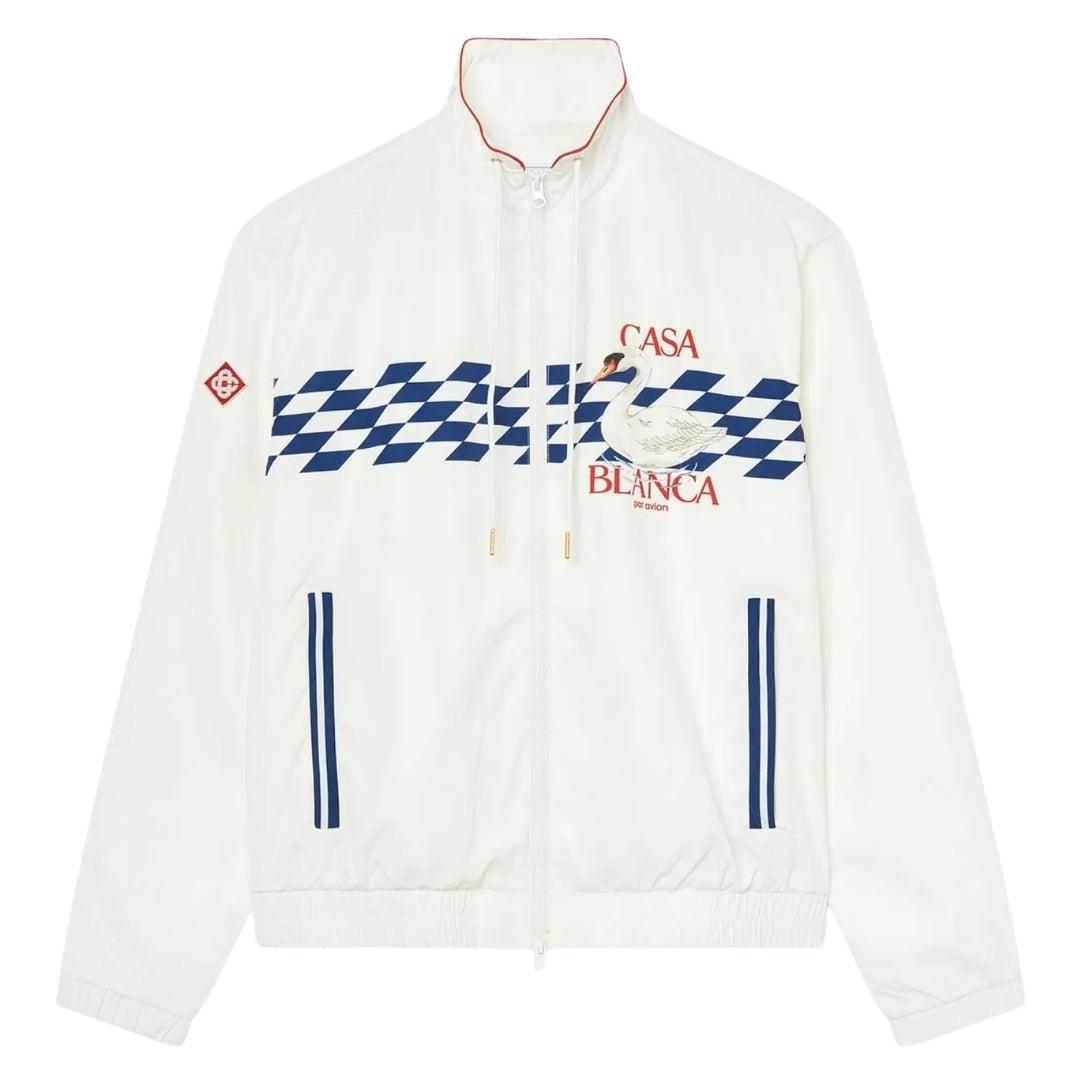 White - Front - Casablanca Mens Par Avion Shell Jacket