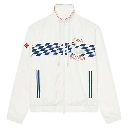 White - Front - Casablanca Mens Par Avion Shell Jacket