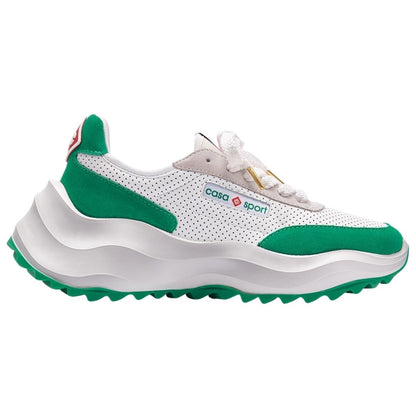 White-Green - Front - Casablanca Mens Atlantis Casual Trainers