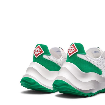 White-Green - Back - Casablanca Mens Atlantis Casual Trainers