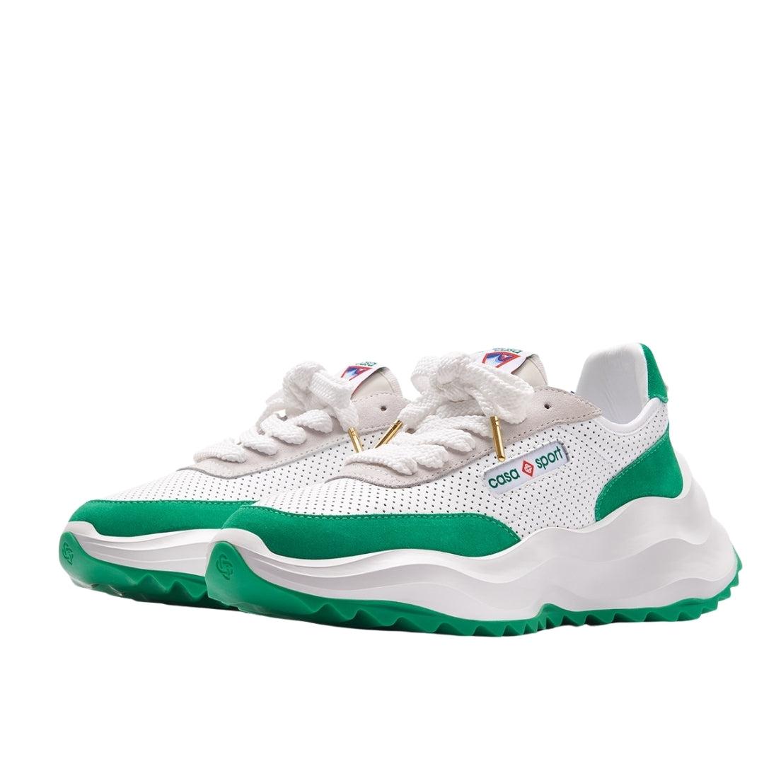 White-Green - Lifestyle - Casablanca Mens Atlantis Casual Trainers