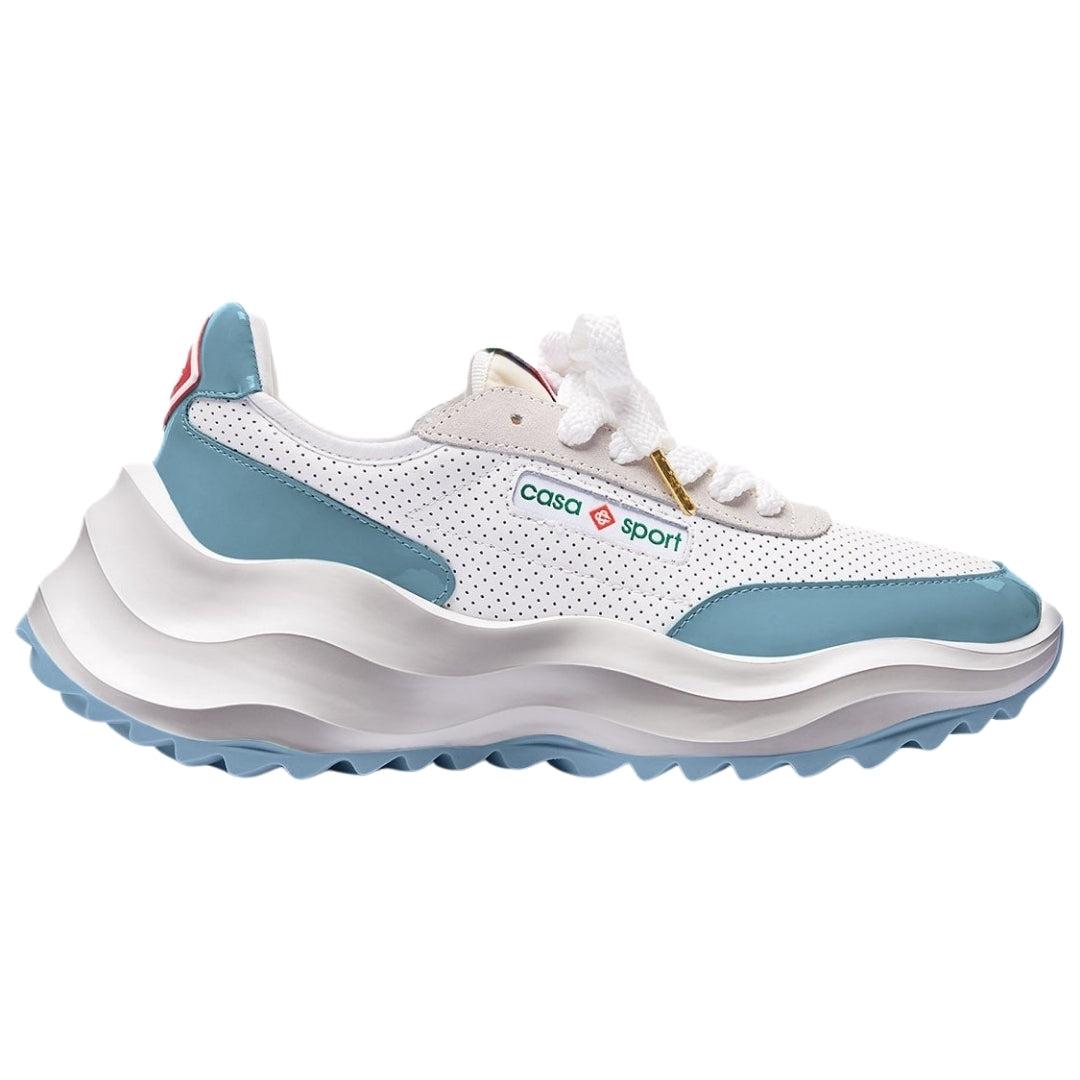 White-Light Blue - Front - Casablanca Mens Atlantis Casual Trainers