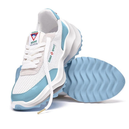 White-Light Blue - Pack Shot - Casablanca Mens Atlantis Casual Trainers