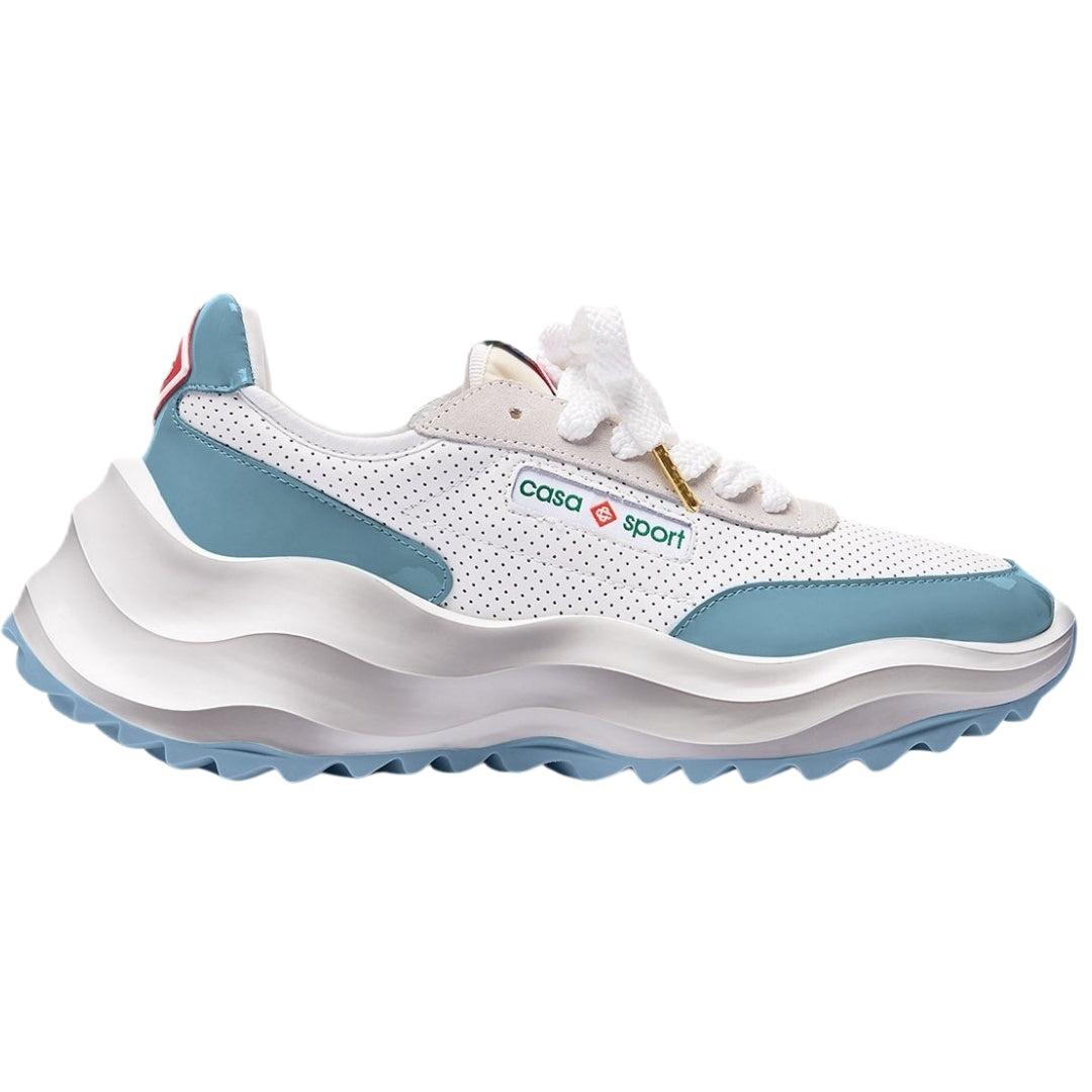 Light Blue-White - Front - Casablanca Mens Atlantis Casual Trainers