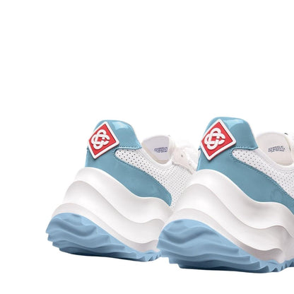 Light Blue-White - Back - Casablanca Mens Atlantis Casual Trainers