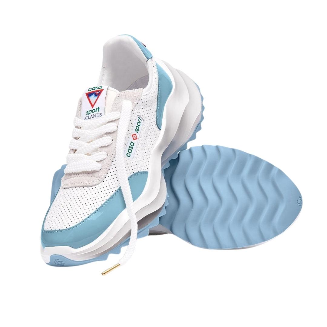 Light Blue-White - Pack Shot - Casablanca Mens Atlantis Casual Trainers