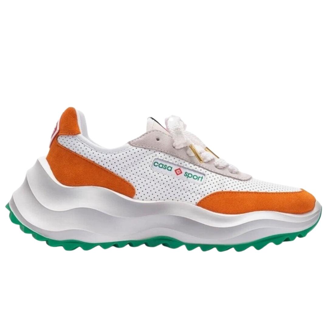 Orange-White - Front - Casablanca Mens Atlantis Casual Trainers