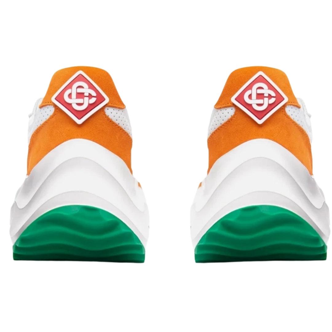Orange-White - Back - Casablanca Mens Atlantis Casual Trainers
