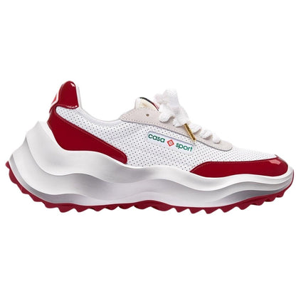 Red-White - Front - Casablanca Mens Atlantis Casual Trainers