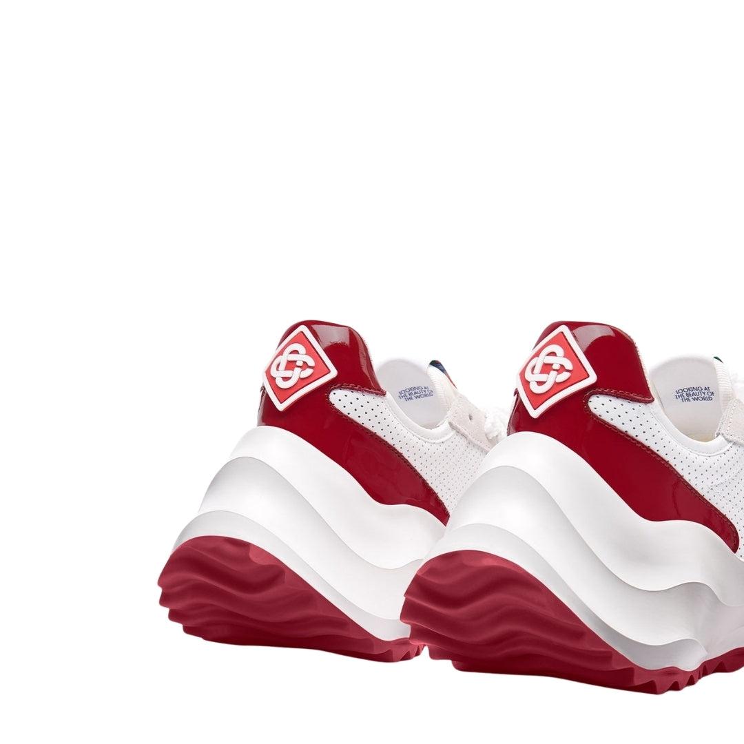 Red-White - Back - Casablanca Mens Atlantis Casual Trainers