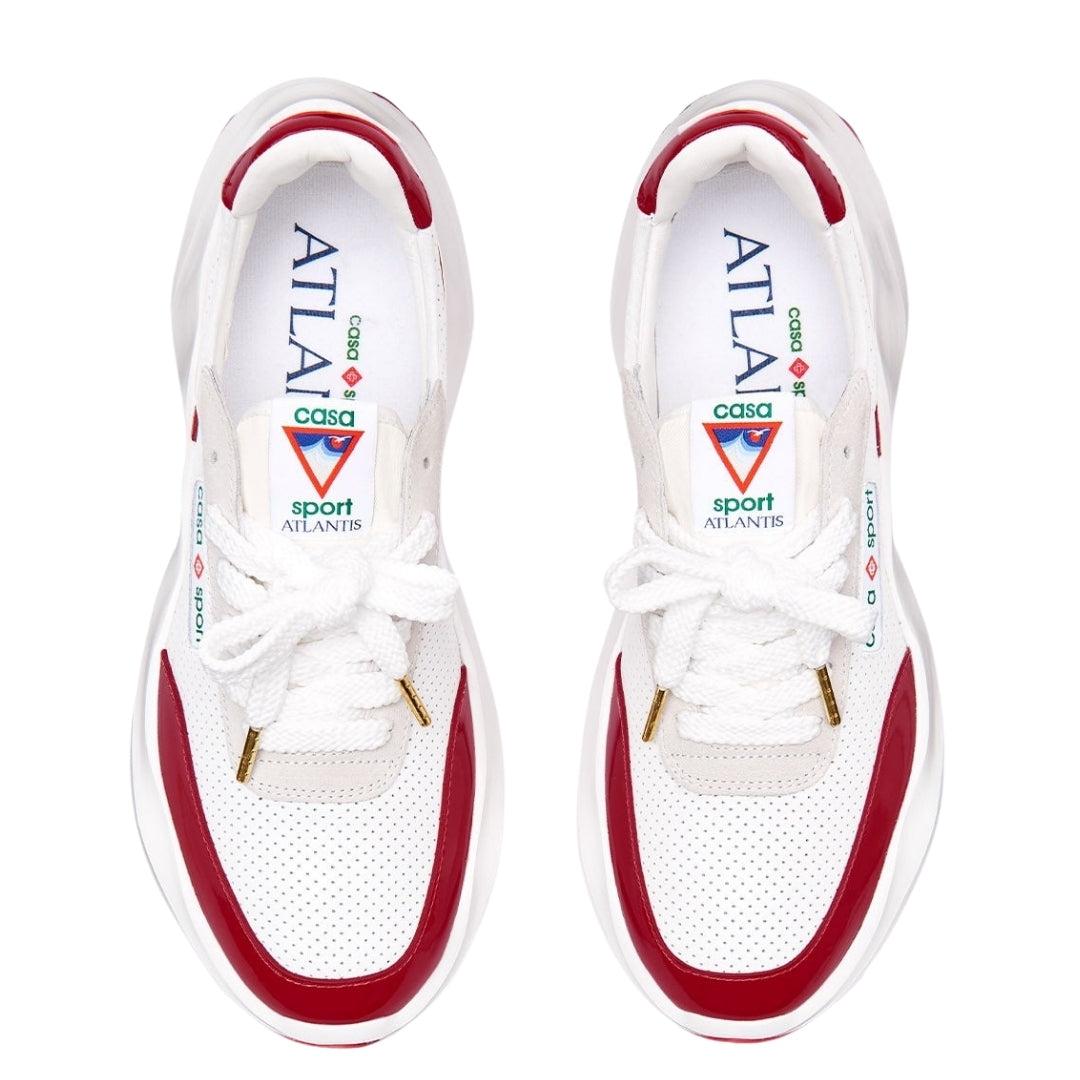 Red-White - Side - Casablanca Mens Atlantis Casual Trainers