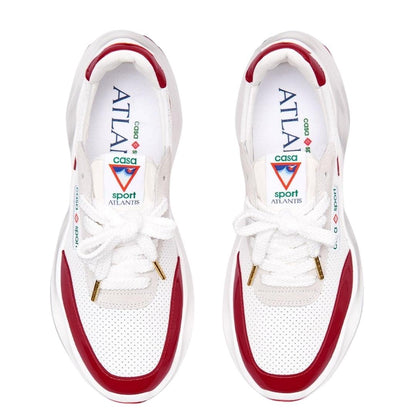 Red-White - Side - Casablanca Mens Atlantis Casual Trainers