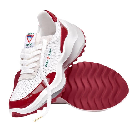 Red-White - Pack Shot - Casablanca Mens Atlantis Casual Trainers