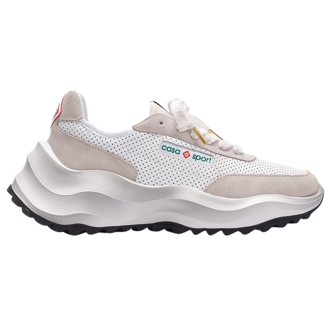 White - Front - Casablanca Mens Atlantis Casual Trainers