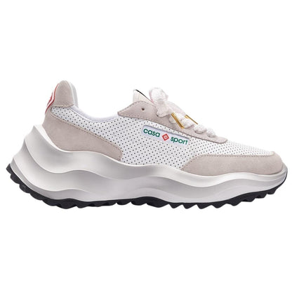 White - Front - Casablanca Mens Atlantis Casual Trainers