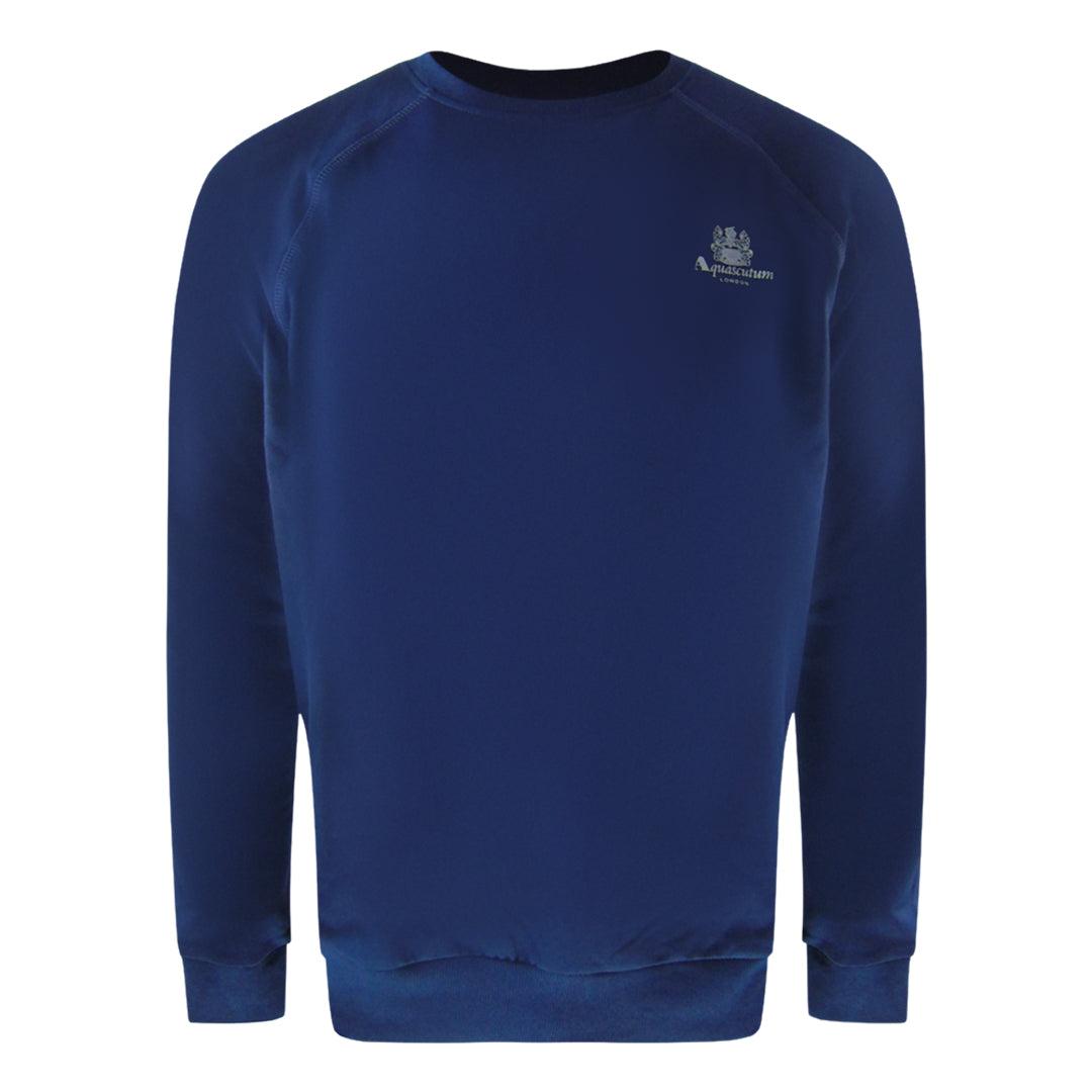 Navy Blue - Back - Aquascutum Mens Crest Tracksuit