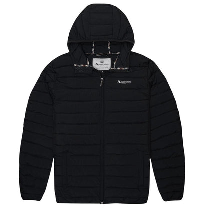 Black - Front - Aquascutum Mens Hooded Active Jacket