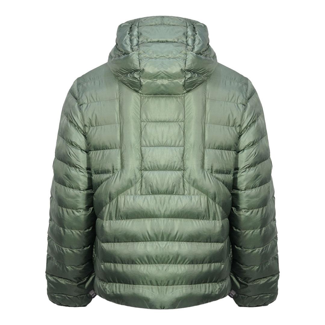 Green - Back - Diesel Mens Plain Quilted Jacket