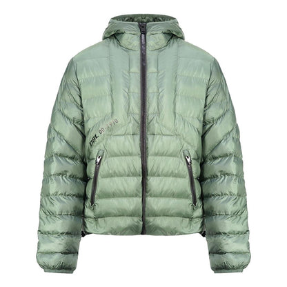 Green - Front - Diesel Mens Plain Quilted Jacket