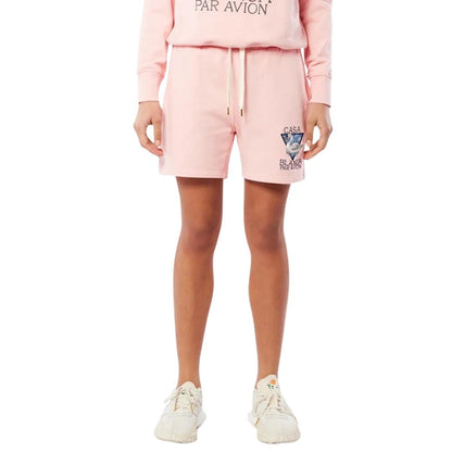 Pink - Side - Casablanca Mens Tennis Club Icon Embroidered Tennis Shorts