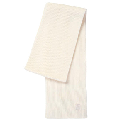 Natural - Front - Parajumpers Plain Merino Wool Scarf