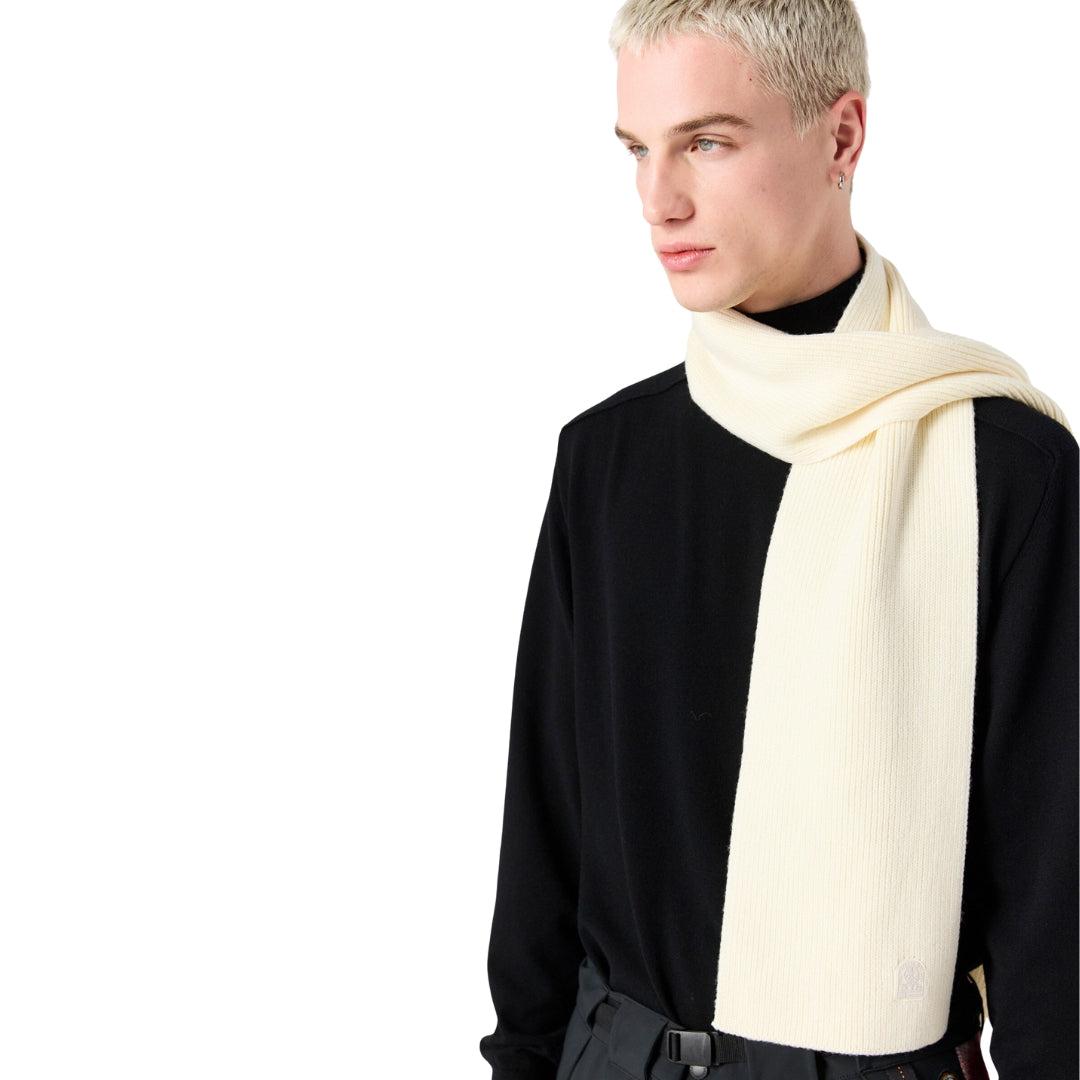 Natural - Side - Parajumpers Plain Merino Wool Scarf