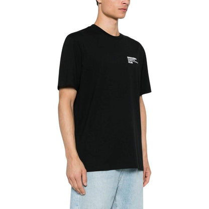 Black - Pack Shot - DSquared2 Mens Headquarters Logo Cotton T-Shirt
