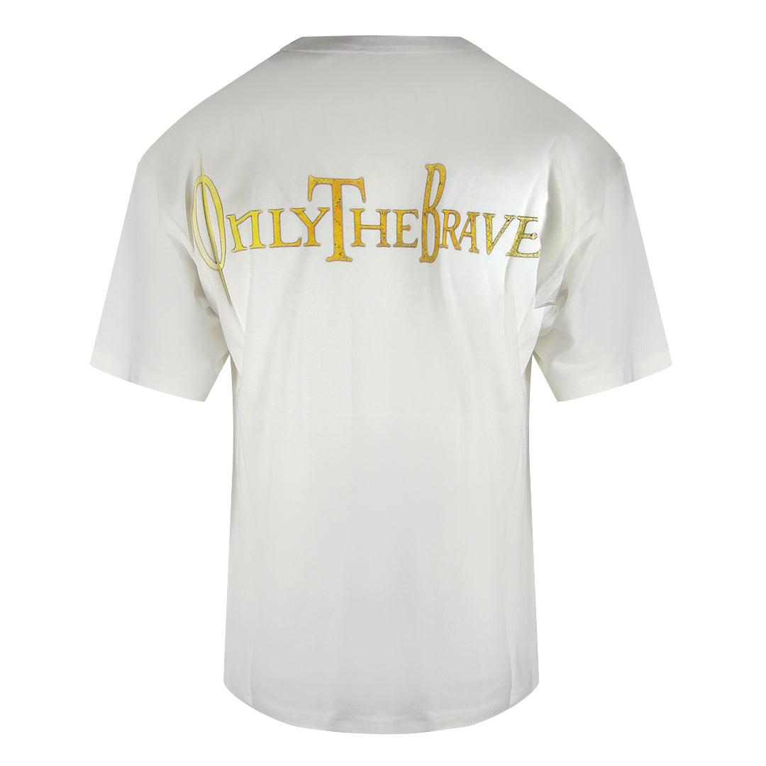 Off White - Back - Diesel Mens Logo Cotton T-Shirt