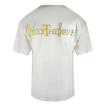 Off White - Back - Diesel Mens Logo Cotton T-Shirt