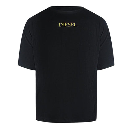 Black - Front - Diesel Mens Logo Cotton T-Shirt